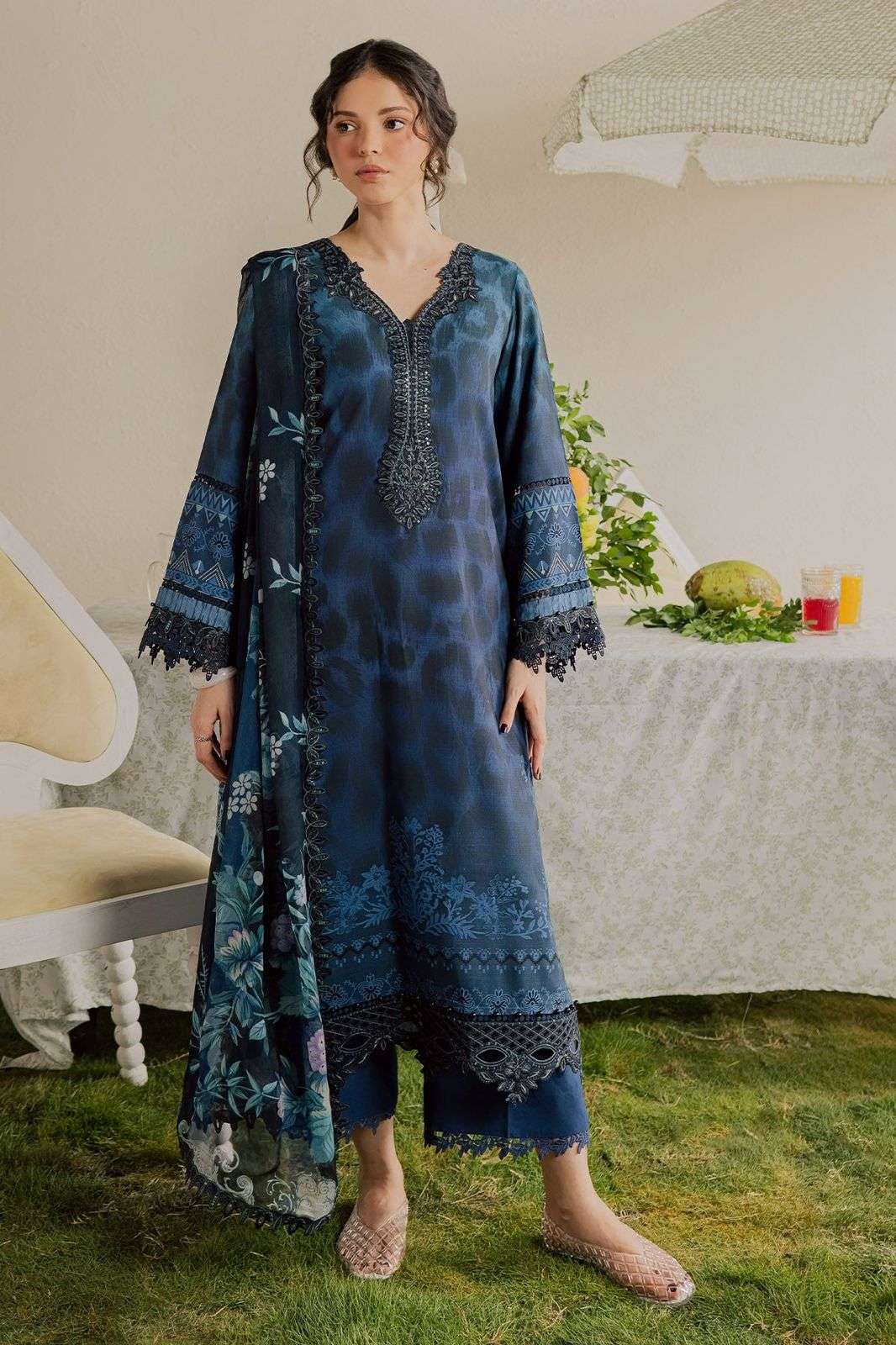 NUREH GARDENIA EMBROIDERED & PRINTED VISCOSE COLLECTION BY NUREH